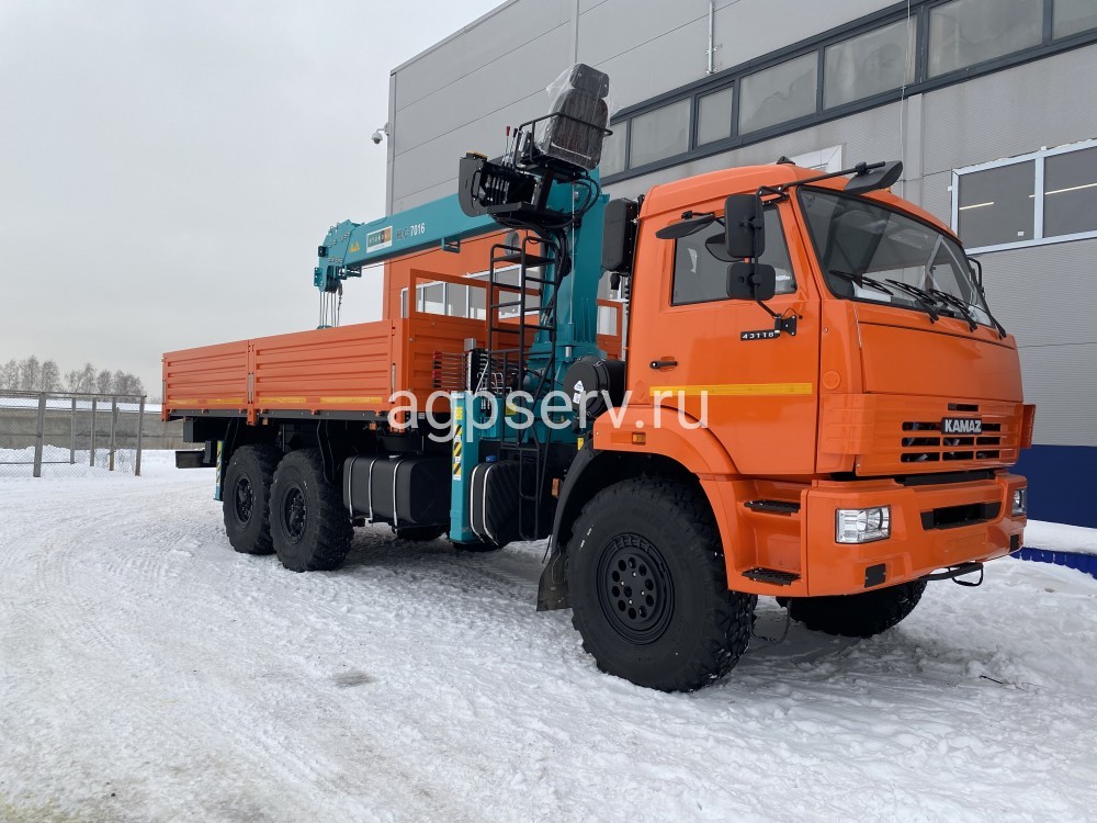 Автомобиль бортовой 438240 на шасси Камаз 43118-73094-50 с КМУ HYUNDAI HLC-7016