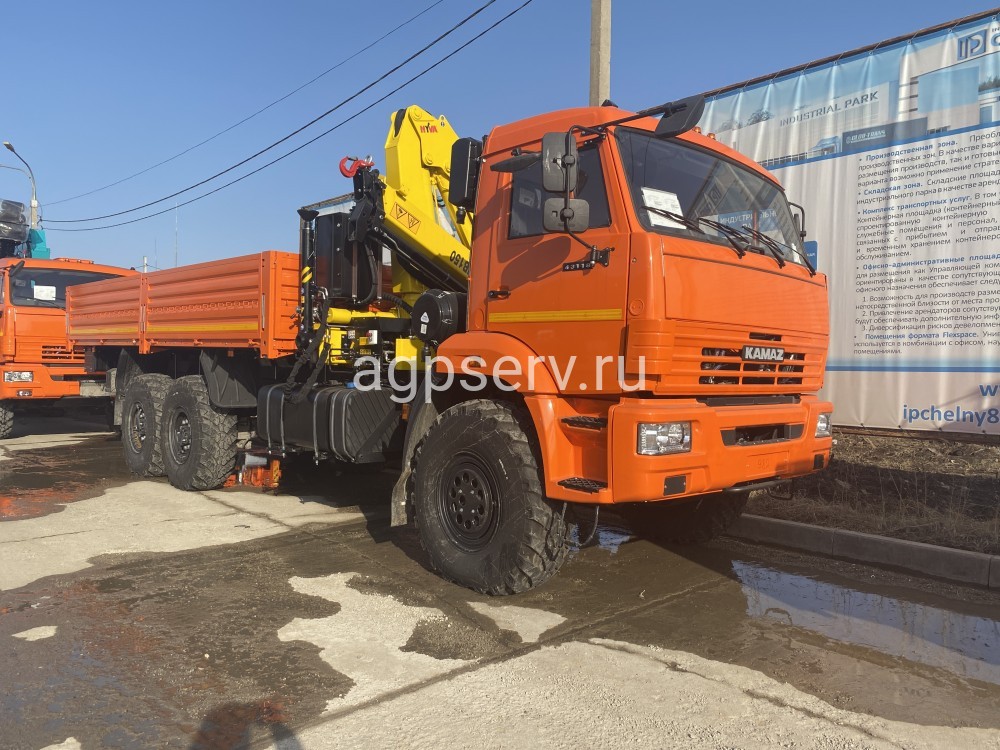 Автомобиль бортовой 438240 на шасси Камаз 43118-73094-50 с КМУ Hyva Crane HВ 150 E2
