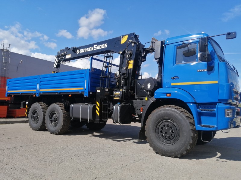 Автомобиль бортовой 438240-02 на шасси КАМАЗ 43118-73094-50 с КМУ SUNHUNK 2006