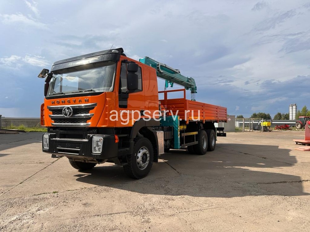 Автомобиль бортовой 4382Н0 на шасси HONGYAN CQ3346HV39D  с КМУ HKTC8026